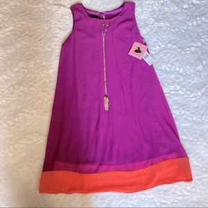 Amy’s Closet Purple& Orange Sleeve less Dress